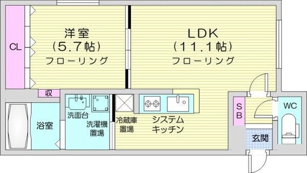 環状通東駅 徒歩8分 2階の物件間取画像